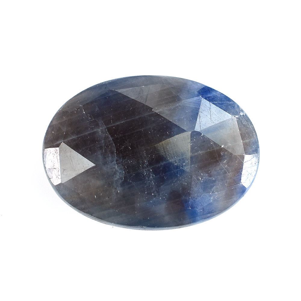 BLUE SAPPHIRE ROSE CUT BRIOLETTE OVAL (3 RD-QUALITY) 14X10MM 5.17 Cts.