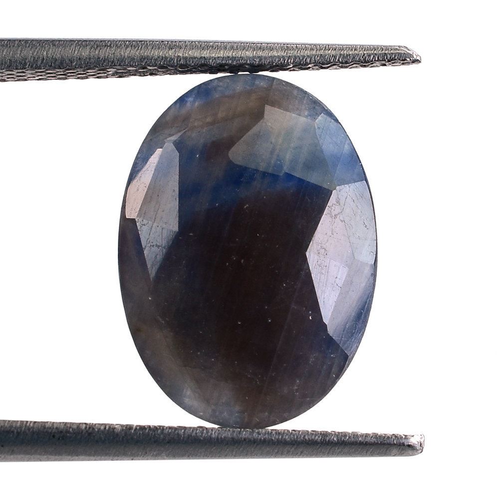 BLUE SAPPHIRE ROSE CUT BRIOLETTE OVAL (3 RD-QUALITY) 14X10MM 5.17 Cts.