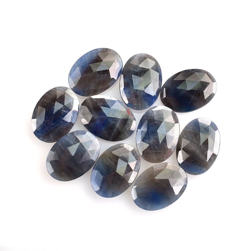 BLUE SAPPHIRE ROSE CUT BRIOLETTE OVAL (3 RD-QUALITY) 14X10MM 5.17 Cts.