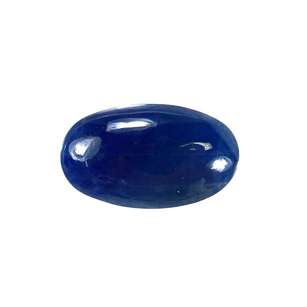 BLUE SAPPHIRE PLAIN LENTIL OVAL 12X7MM 4.04 Cts.