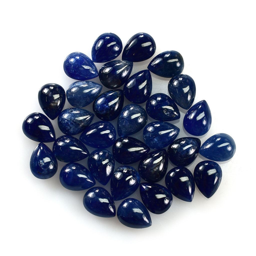 BLUE SAPPHIRE PLAIN LENTIL PEAR 8X6MM 1.84 Cts.