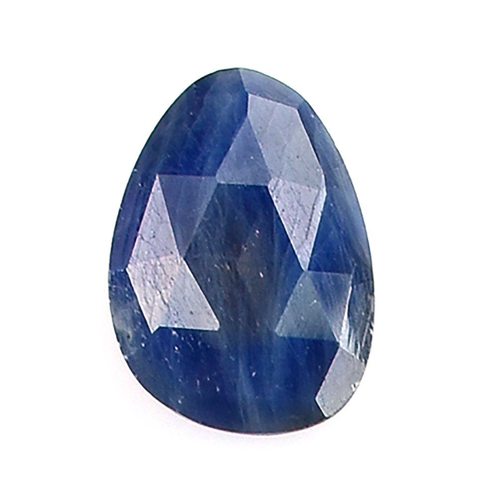 BLUE SAPPHIRE ROSE CUT BRIOLETTE PEARISH 14X10MM 5.54 Cts.