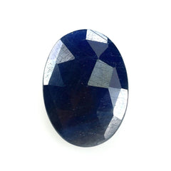 BLUE SAPPHIRE ROSE CUT BRIOLETTE OVAL (2nd-QUALITY) 14X10MM 5.16 Cts.