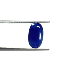 BLUE SAPPHIRE PLAIN LENTIL OVAL (BLUE) (OPAQUE) 12X7 MM 3.54 CTS