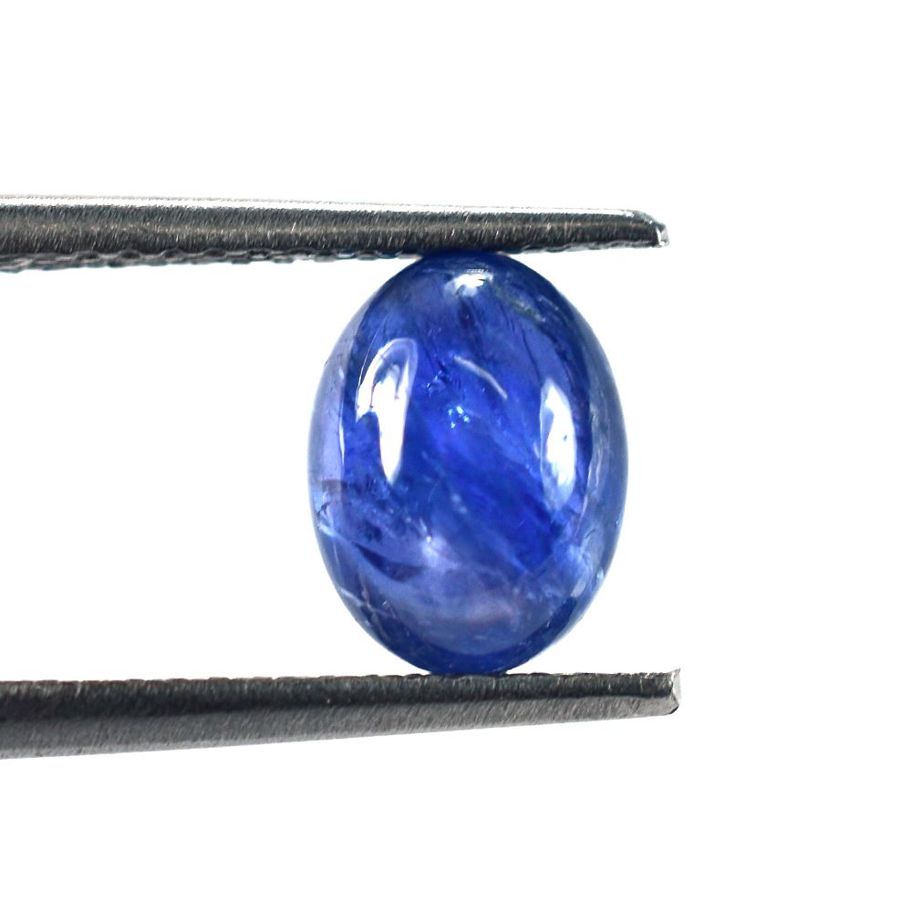 BLUE SAPPHIRE PLAIN OVAL CAB (BLUE)(OPAQUE) 8.00X6.00 MM 1.71 CTS