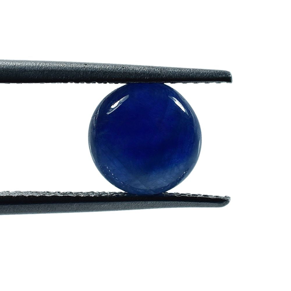 BLUE SAPPHIRE PLAIN LENTIL ROUND (BLUE)(OPAQUE)(SI) 8.00X8.00 MM 2.43 CTS