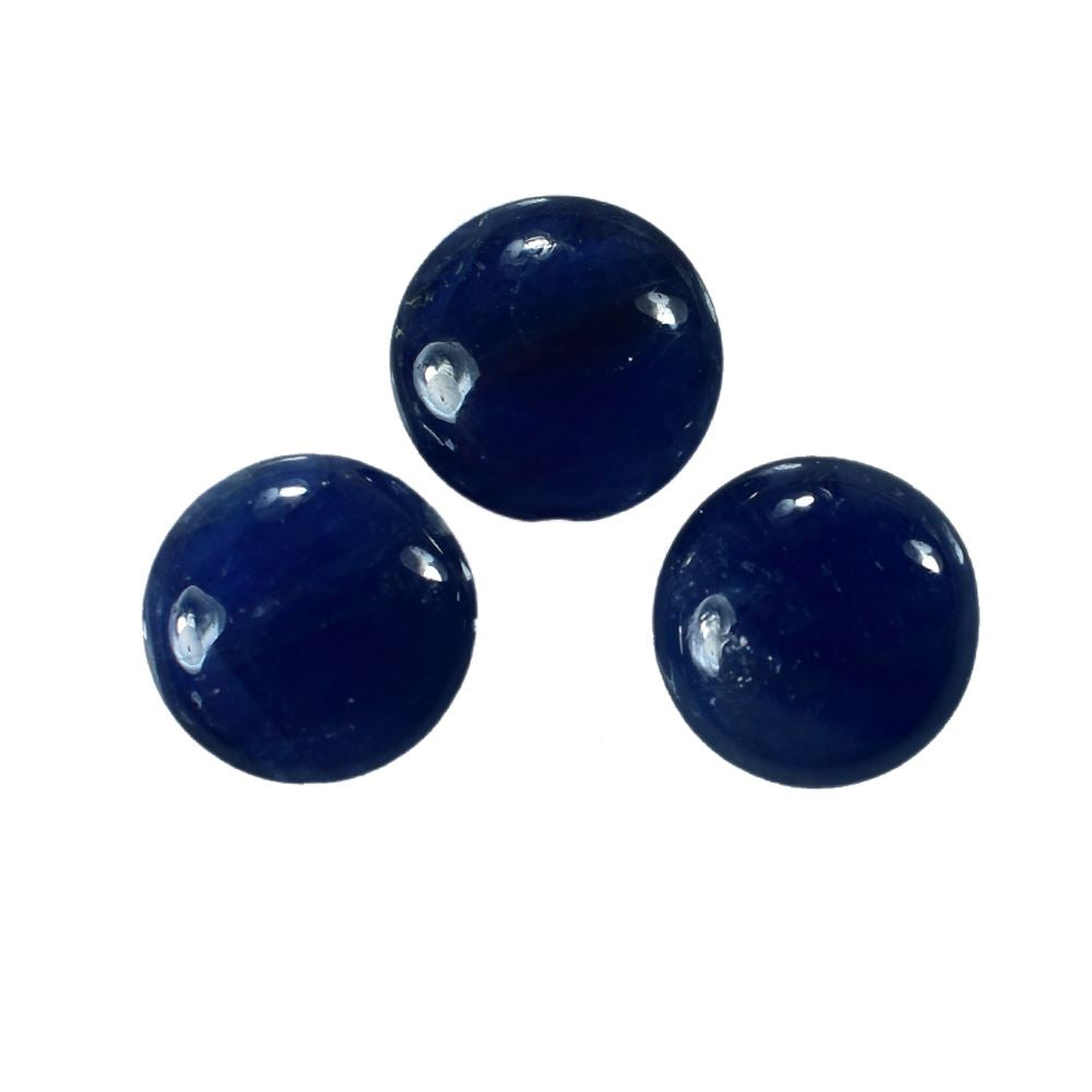 BLUE SAPPHIRE PLAIN LENTIL ROUND (BLUE)(OPAQUE)(SI) 8.00X8.00 MM 2.43 CTS