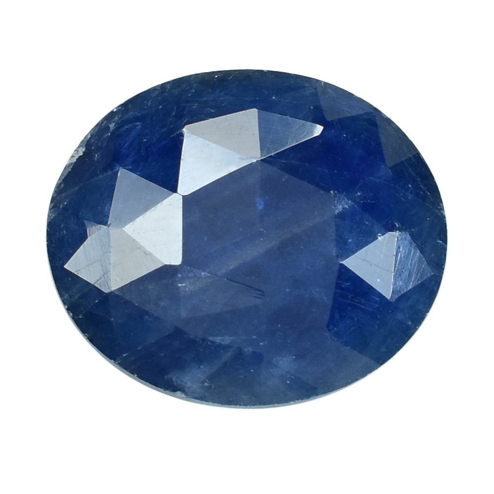 BLUE SAPPHIRE ROSE CUT BRIOLETTE OVAL 14X12MM 8.21 Cts.