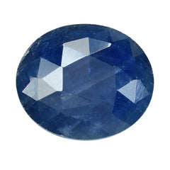 BLUE SAPPHIRE ROSE CUT BRIOLETTE OVAL 14X12MM 8.21 Cts.