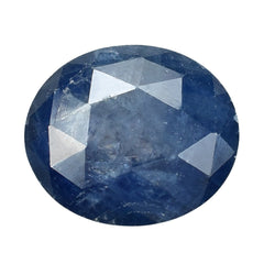 BLUE SAPPHIRE ROSE CUT BRIOLETTE OVAL 14X12MM 8.21 Cts.