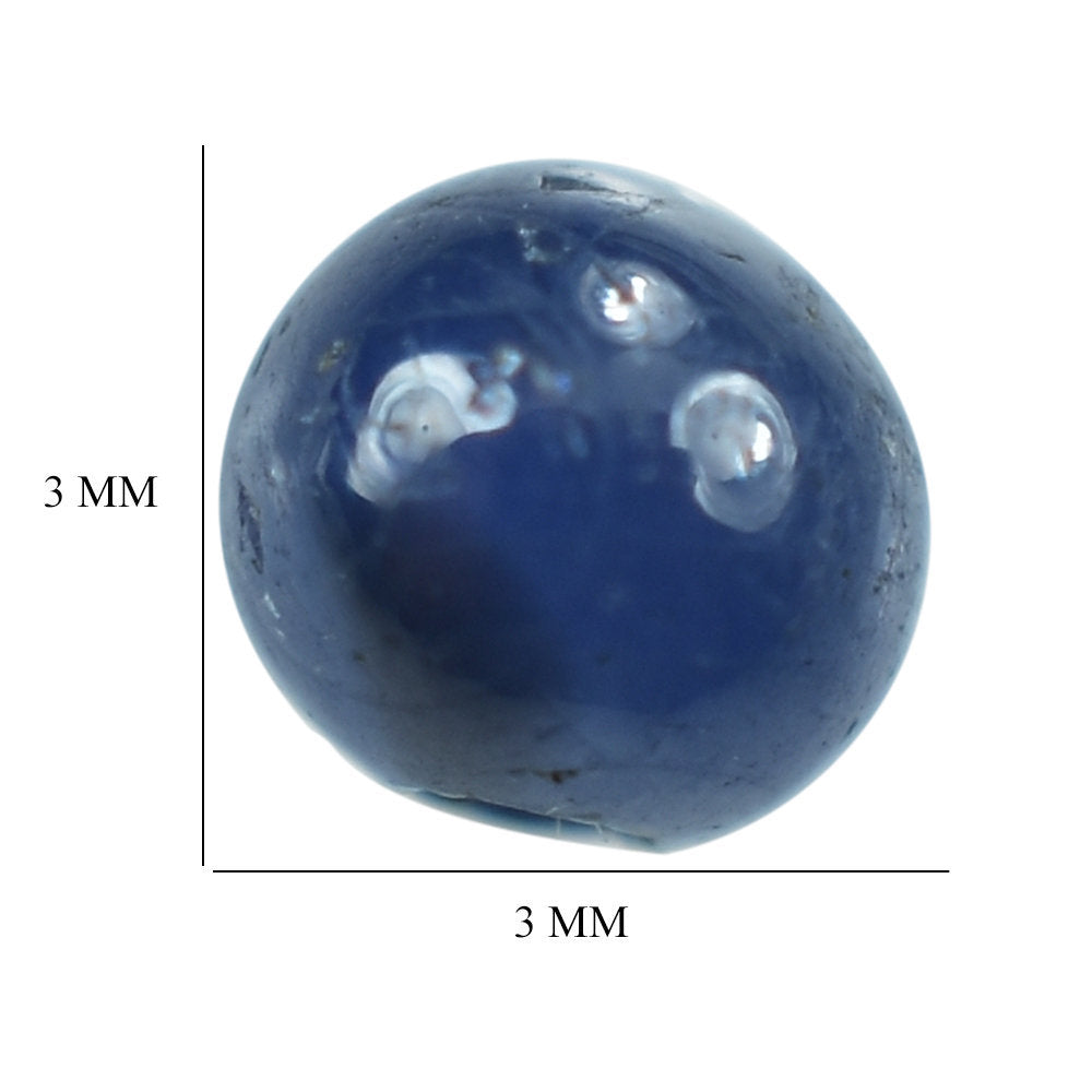 BLUE SAPPHIRE PLAIN BALLS 3MM (FULL DRILL) 0.21 Cts.