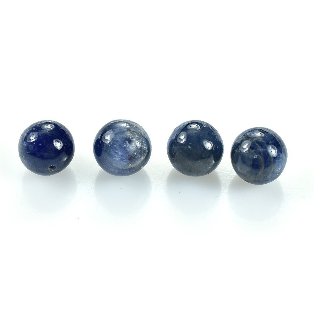 BLUE SAPPHIRE PLAIN BALLS (FULL DRILL) 8.50MM 6.13 Cts.