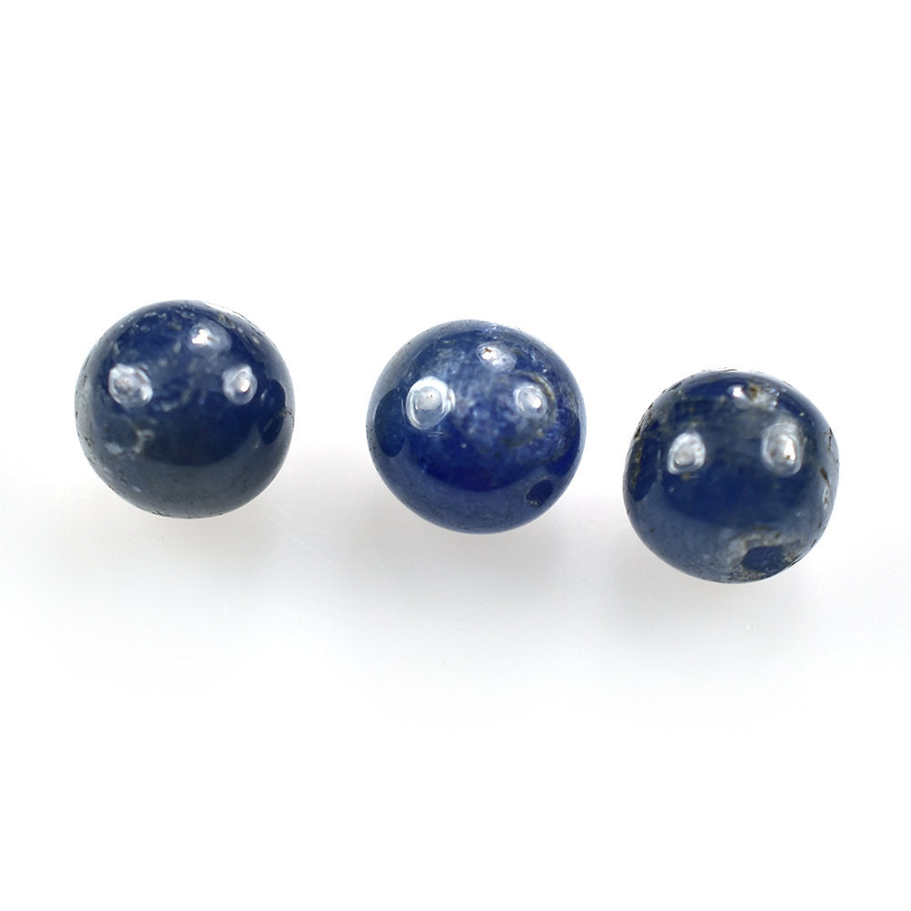 BLUE SAPPHIRE PLAIN BALLS (FULL DRILL) 5.50MM 1.65 Cts.