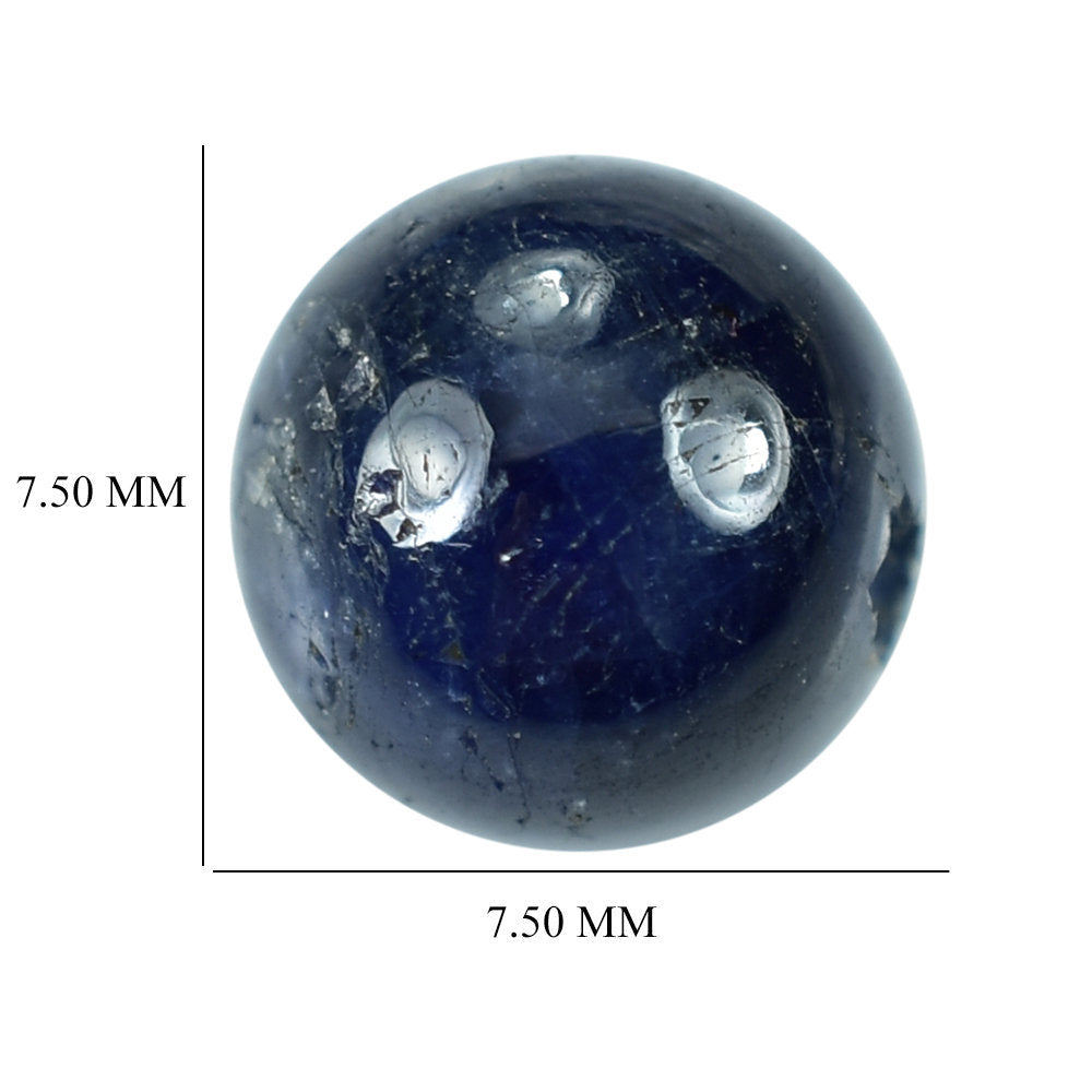 BLUE SAPPHIRE PLAIN BALLS (FULL DRILL) 7.50MM 4.34 Cts.