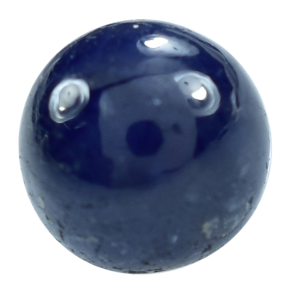 BLUE SAPPHIRE PLAIN BALLS (HALF DRILL) 7MM 3.75 Cts.