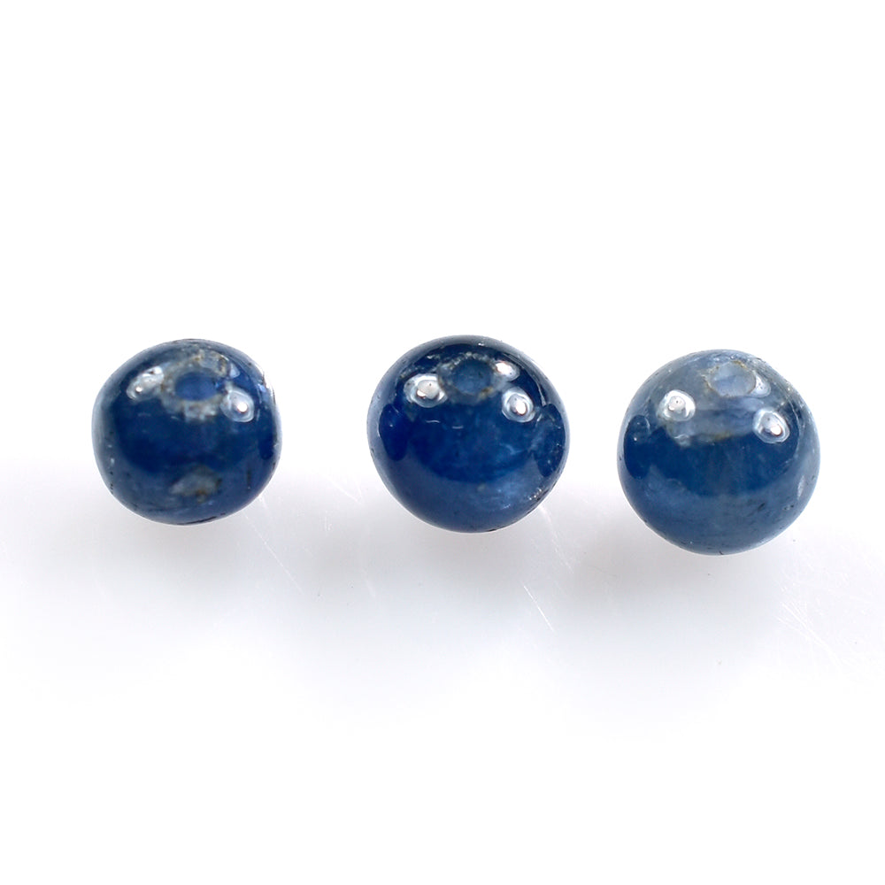 BLUE SAPPHIRE PLAIN BALLS (FULL DRILL) 5.00X5.00MM 1.23 Cts.