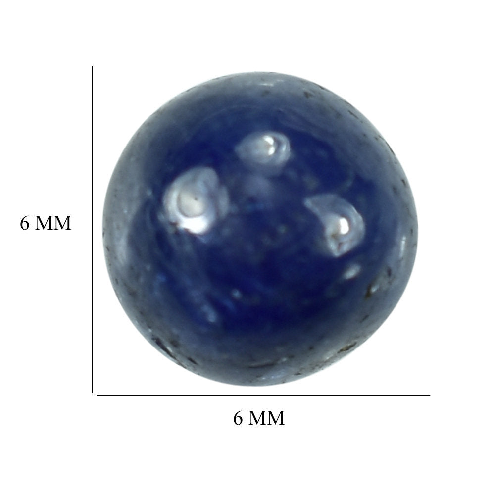 BLUE SAPPHIRE PLAIN BALLS 6mm 2.24 Cts.