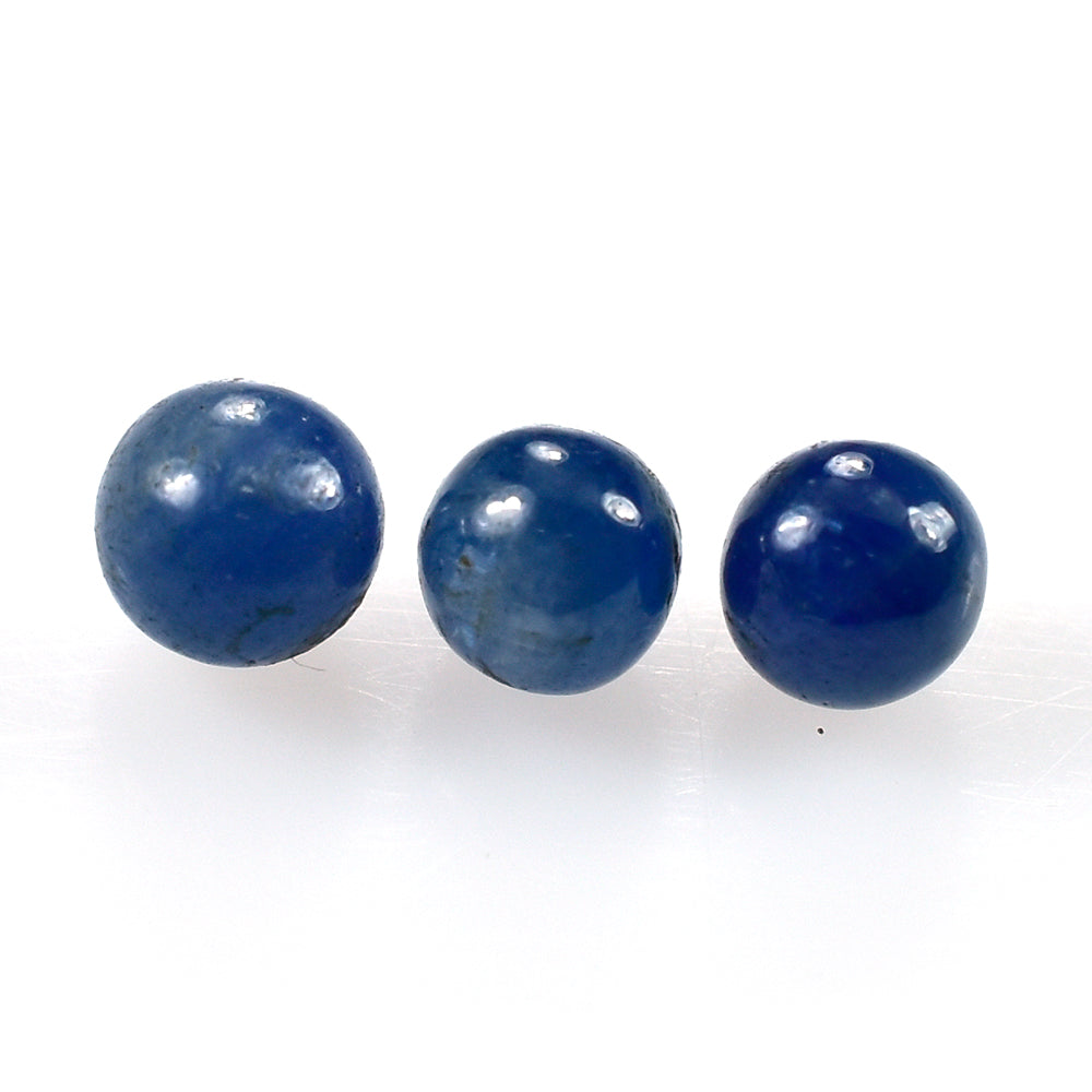 BLUE SAPPHIRE PLAIN BALLS 4MM 0.66 Cts.