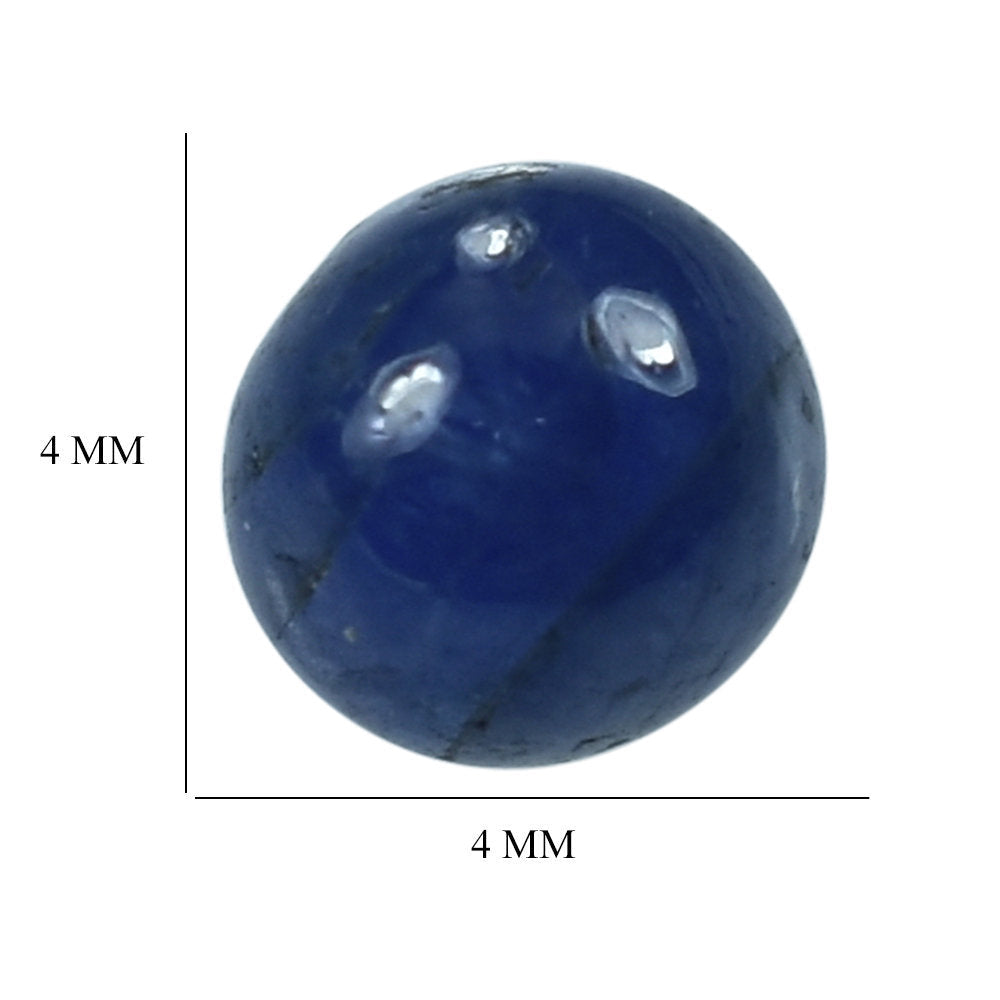 BLUE SAPPHIRE PLAIN BALLS 4MM 0.66 Cts.