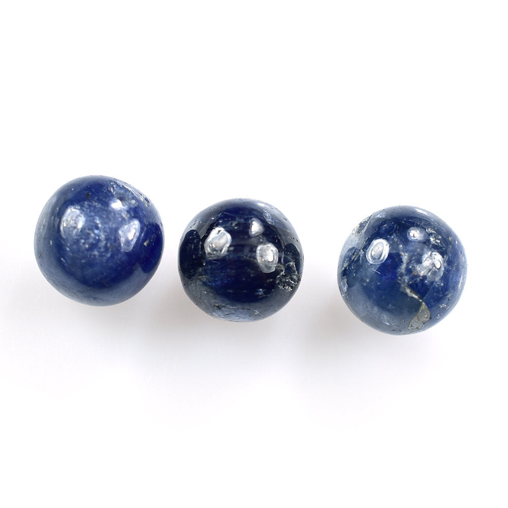 BLUE SAPPHIRE PLAIN BALLS (HALF DRILL) 8MM 4.23 Cts.