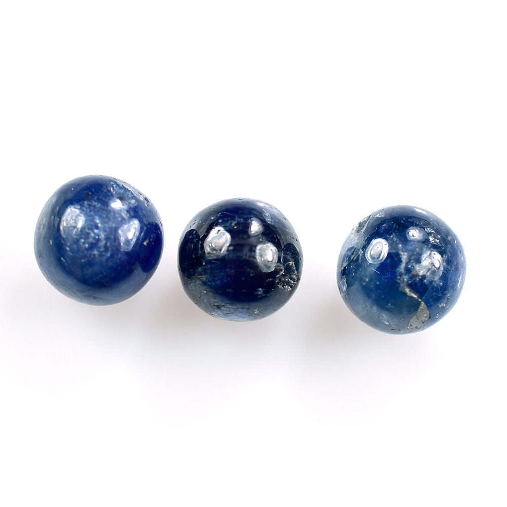 BLUE SAPPHIRE PLAIN BALLS (HALF DRILL) 8MM 4.23 Cts.