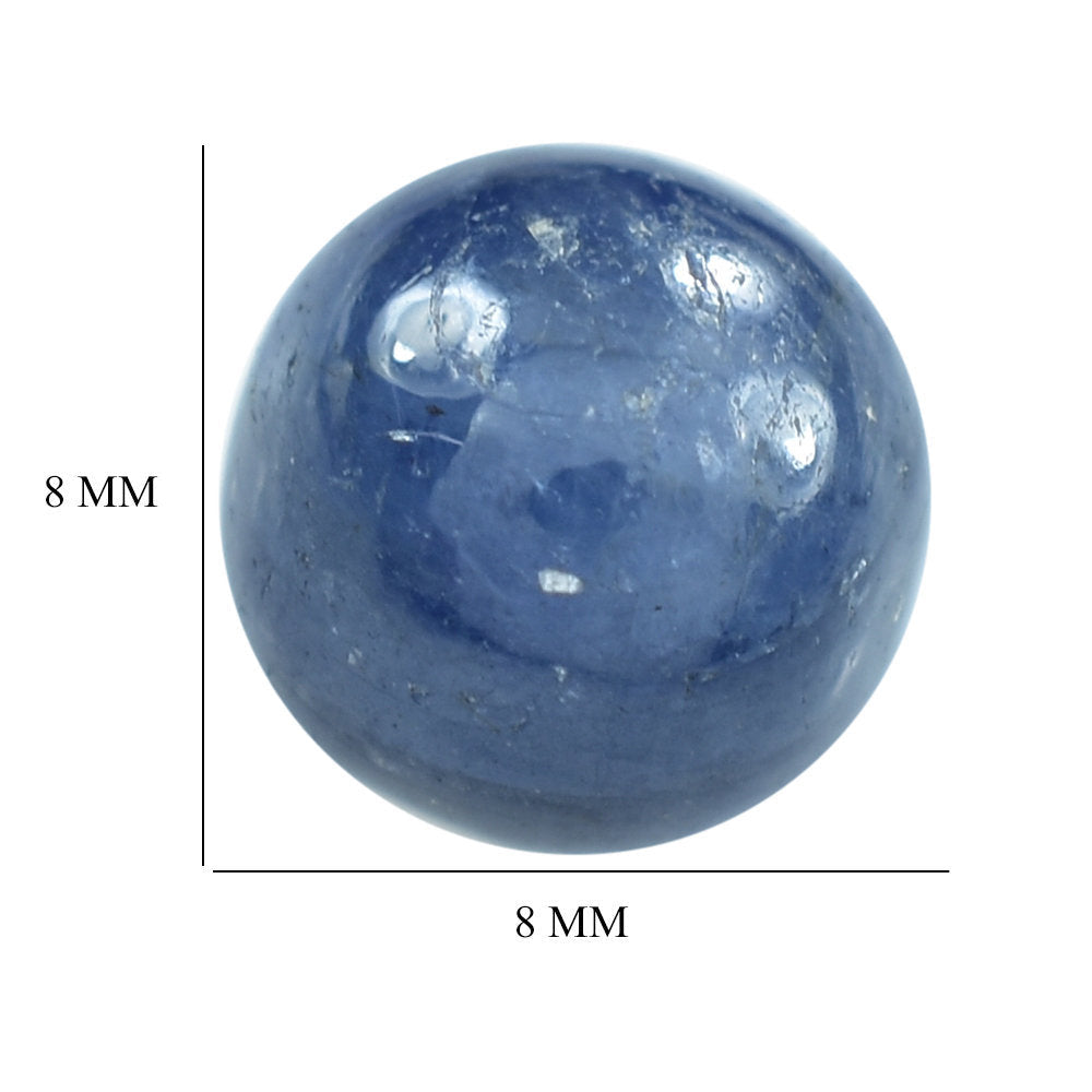 BLUE SAPPHIRE PLAIN BALLS (HALF DRILL) 8MM 4.23 Cts.