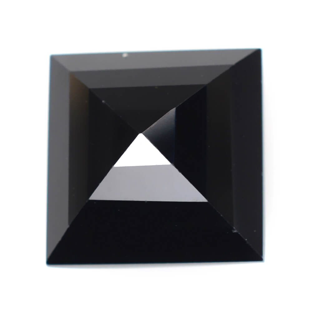 BLACK SPINEL CHECKER CUT SQUARE (1ST) 12MM 10.53 Cts.