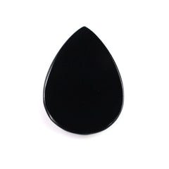 BLACK SPINEL IRREGULAR FACETED PEAR CAB 22X16MM 14.76 Cts.