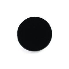 BLACK SPINEL CHECKER CUT ROUND CAB 12MM 7.38 Cts.
