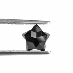 BLACK SPINEL CUT STAR SHAPE 7.43X7.10MM 2.02 Cts.