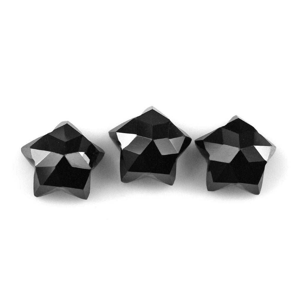 BLACK SPINEL CUT STAR SHAPE 7.43X7.10MM 2.02 Cts.