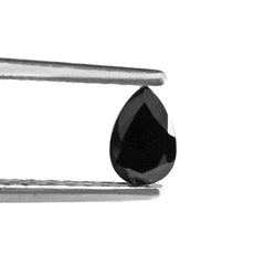 BLACK SPINEL CUT PEAR 6X4MM 0.48 Cts.