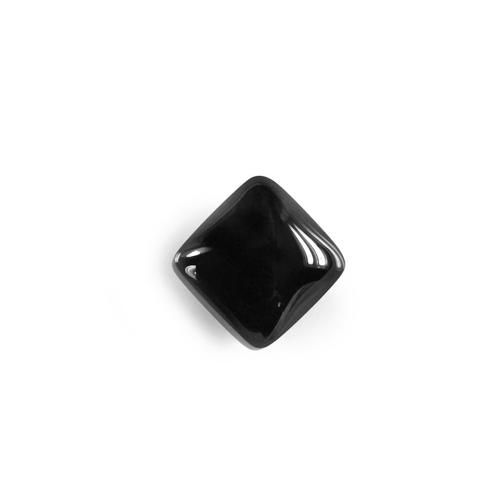 BLACK SPINEL LENTIL CUSHION 5MM 1.23 Cts.