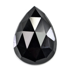 BLACK SPINEL ROSE CUT PEAR CAB 14X10MM 5.64 Cts.