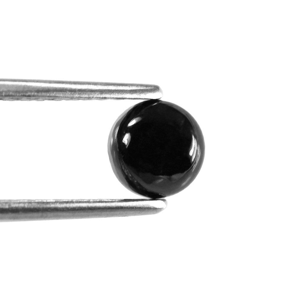 BLACK SPINEL ROUND CAB 6MM 1.23 Cts.