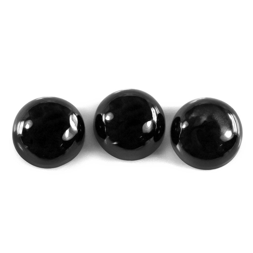 BLACK SPINEL ROUND CAB 6MM 1.23 Cts.