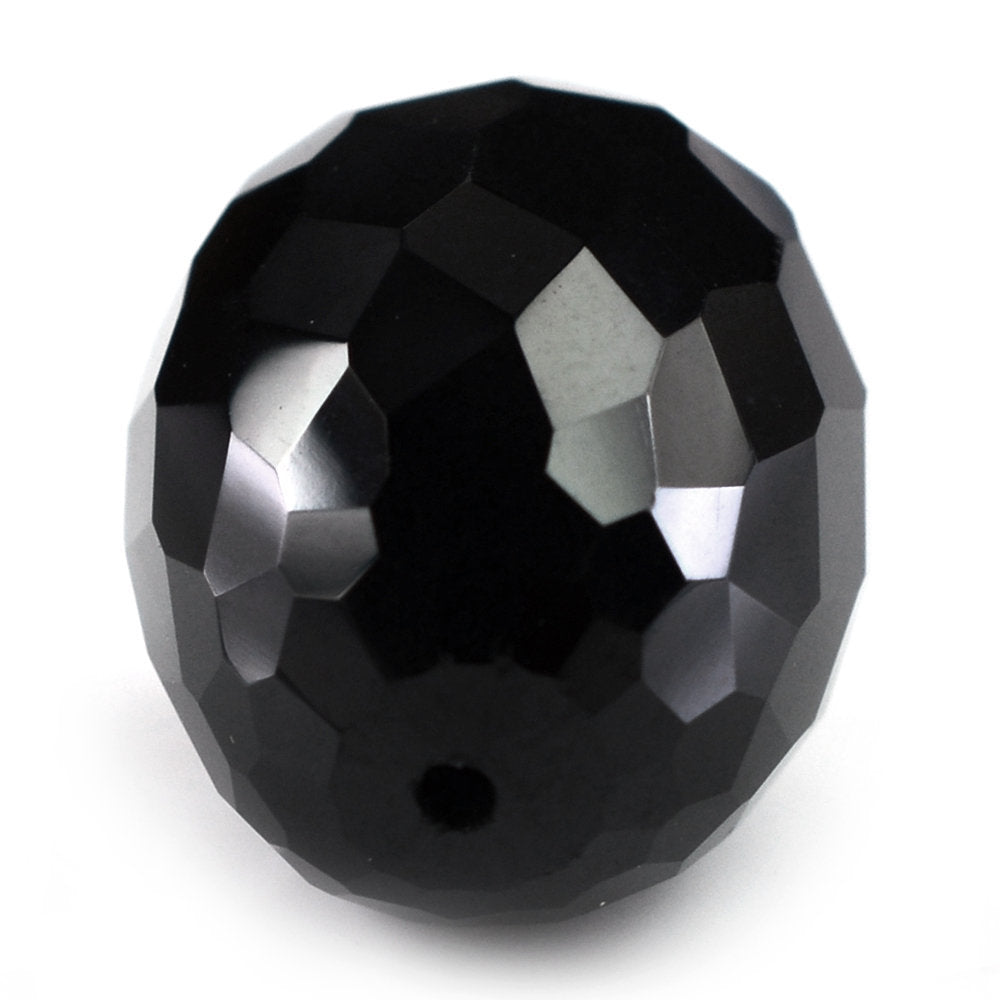 BLACK SPINEL FACETED OLIVE 15X11MM 19.29 Cts.