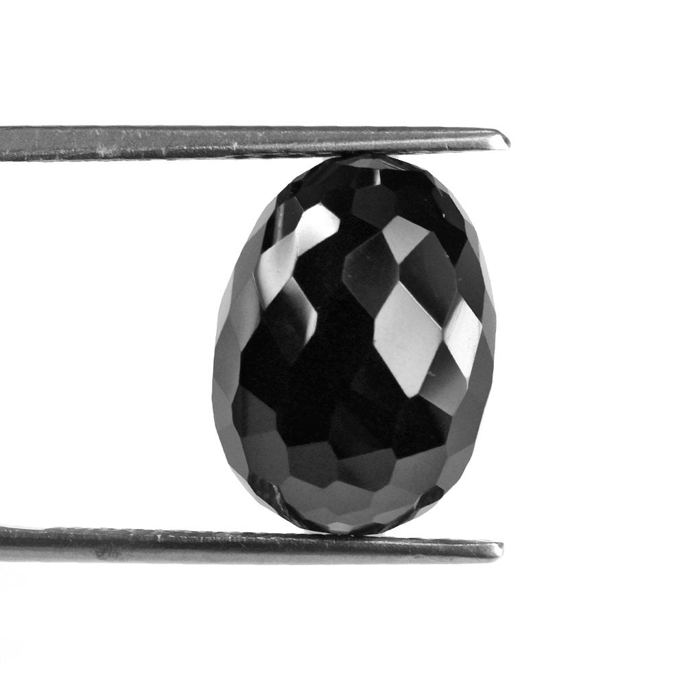 BLACK SPINEL FACETED OLIVE 15X11MM 19.29 Cts.