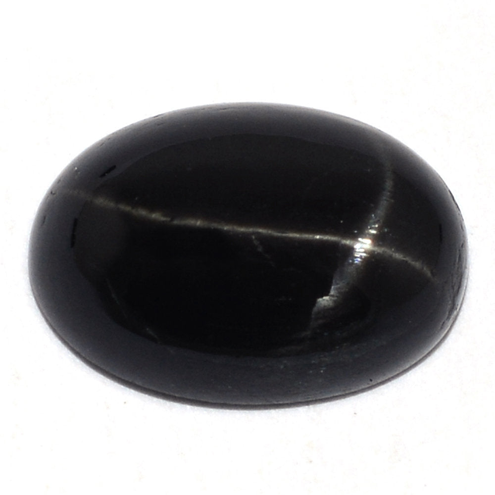 BLACK STAR DIOPSIDE OVAL CAB (FROSTED BOTTOM) 14X10MM 7.31 Cts.