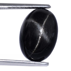 BLACK STAR DIOPSIDE OVAL CAB (FROSTED BOTTOM) 14X10MM 7.31 Cts.