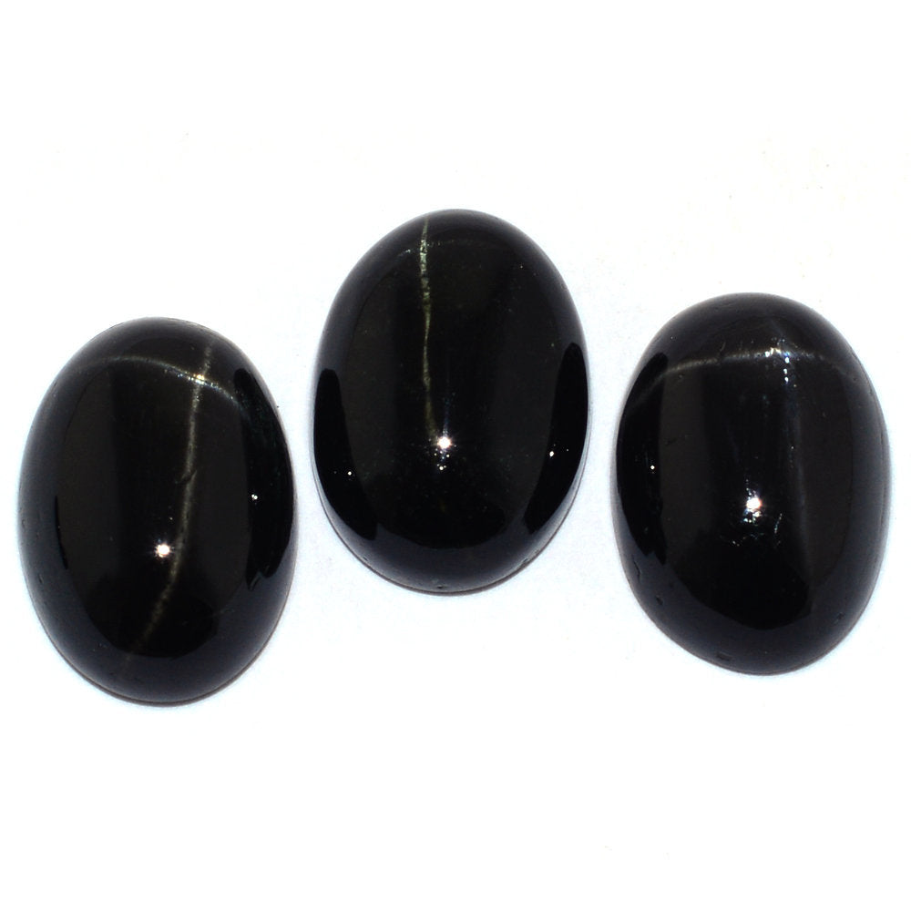 BLACK STAR DIOPSIDE OVAL CAB (FROSTED BOTTOM) 14X10MM 7.31 Cts.