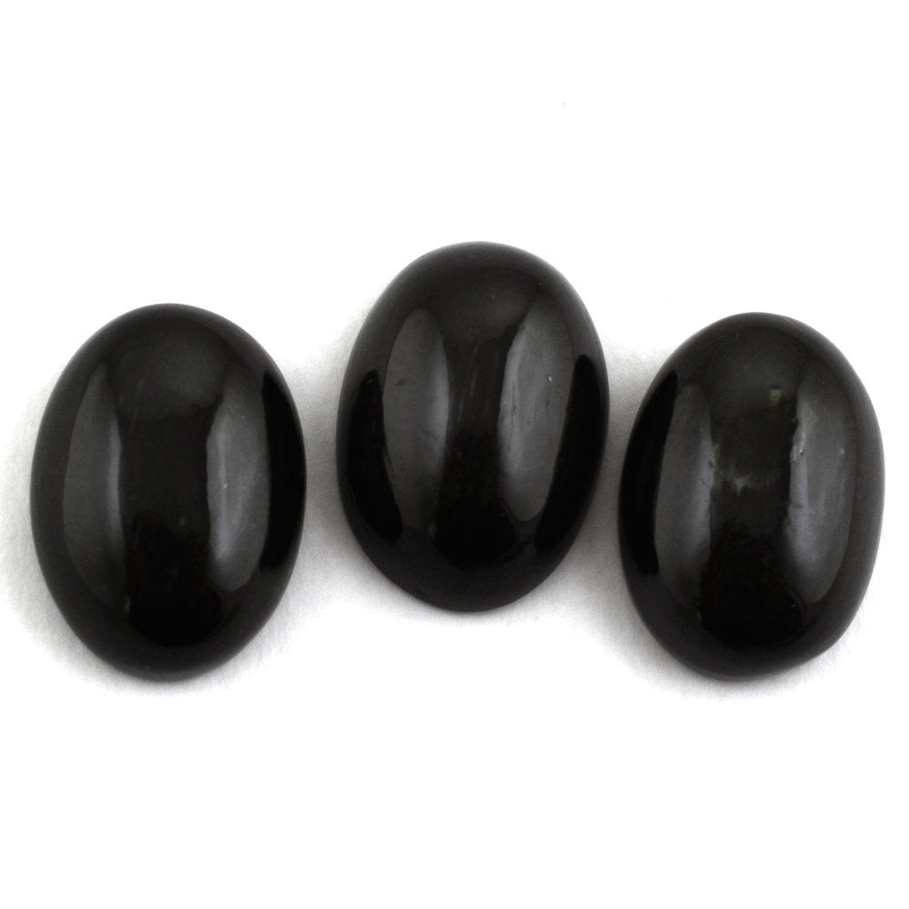 BLACK STAR DIOPSIDE OVAL CAB (FROSTED BOTTOM) 14X10MM 7.31 Cts.