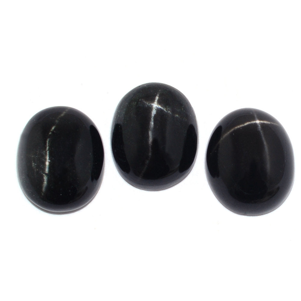 BLACK STAR DIOPSIDE OVAL CAB (FROSTED BOTTOM) 11X9MM 4.24 Cts.