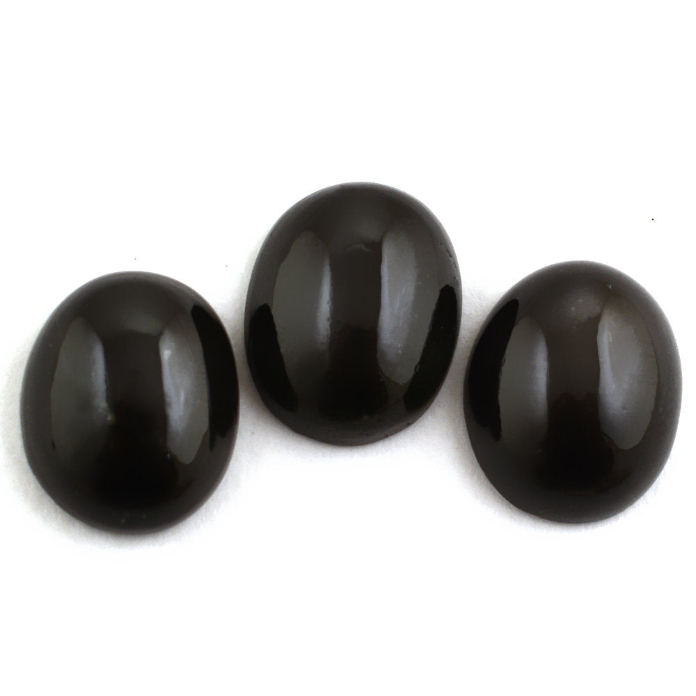 BLACK STAR DIOPSIDE OVAL CAB (FROSTED BOTTOM) 11X9MM 4.24 Cts.