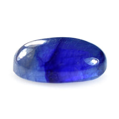 GLASSFILLED BLUE SAPPHIRE PLAIN OVAL CAB (DARK) 14X10MM 8.60 Cts.