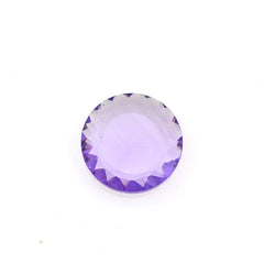 BRAZIL AMETHYST CONCAVE ROUND FLAT COIN 15MM 6.18 Cts.