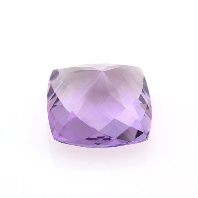 BRAZIL AMETHYST CHECKER CUT CUSHION 15 MM 12.14 Cts.