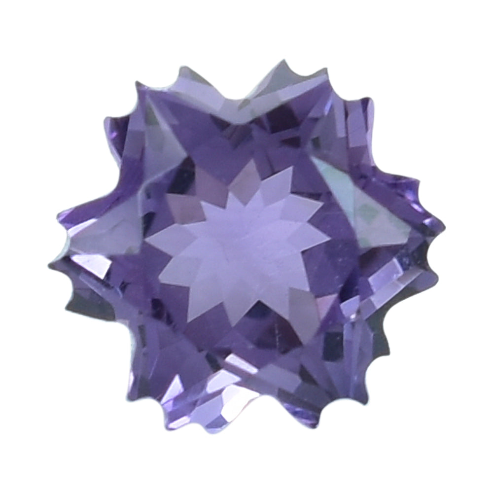 BRAZIL AMETHYST CUT SNOWFLAKE SHAPE (DARK) 6MM (THICKNESS :-4.50MM) 0.87 Cts.