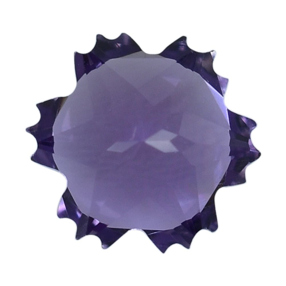 BRAZIL AMETHYST CUT SNOWFLAKE SHAPE (DARK) 6MM (THICKNESS :-4.50MM) 0.87 Cts.