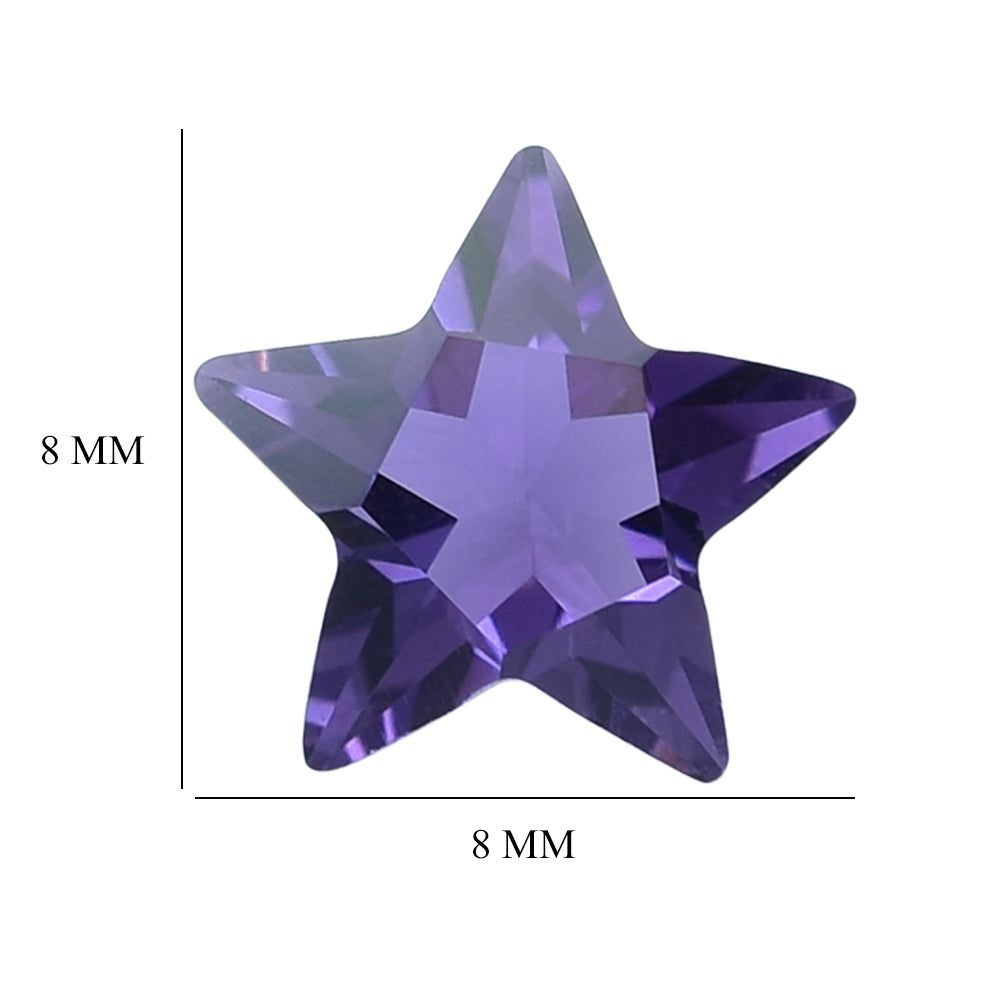 BRAZIL AMETHYST CUT STAR (DARK) (THICKNESS:-5.20-5.60MM) 8MM 1.47 Cts.